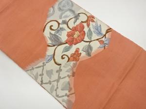 切り嵌め風花唐草模様織出し名古屋帯
